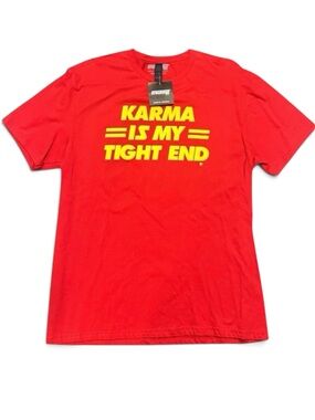 Taylor Swift Chiefs Shirt NWT BreakingT Karma Is My Tight End Size Large